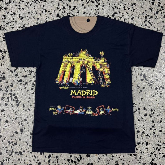 VINTAGE Y2K SCREEN STARS MADRID PUERTA DE ALCALA TOURISM PARODY TEE: