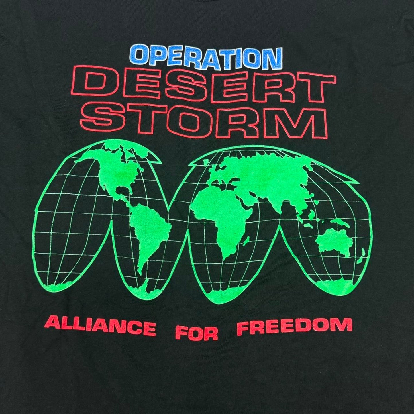 VINTAGE 90S SINGLE STITCH OPERATION DESERT STORM ALLIANCE FOR FREEDOM TEE: