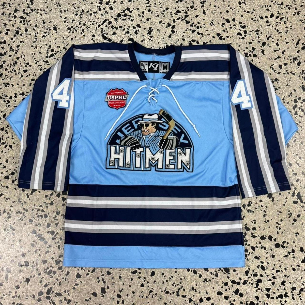 VINTAGE Y2K USPHIL NEW JERSEY HITMEN K1 LONGSLEEVE HOCKEY JERSEY: