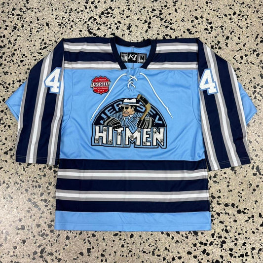 VINTAGE Y2K USPHIL NEW JERSEY HITMEN K1 LONGSLEEVE HOCKEY JERSEY: