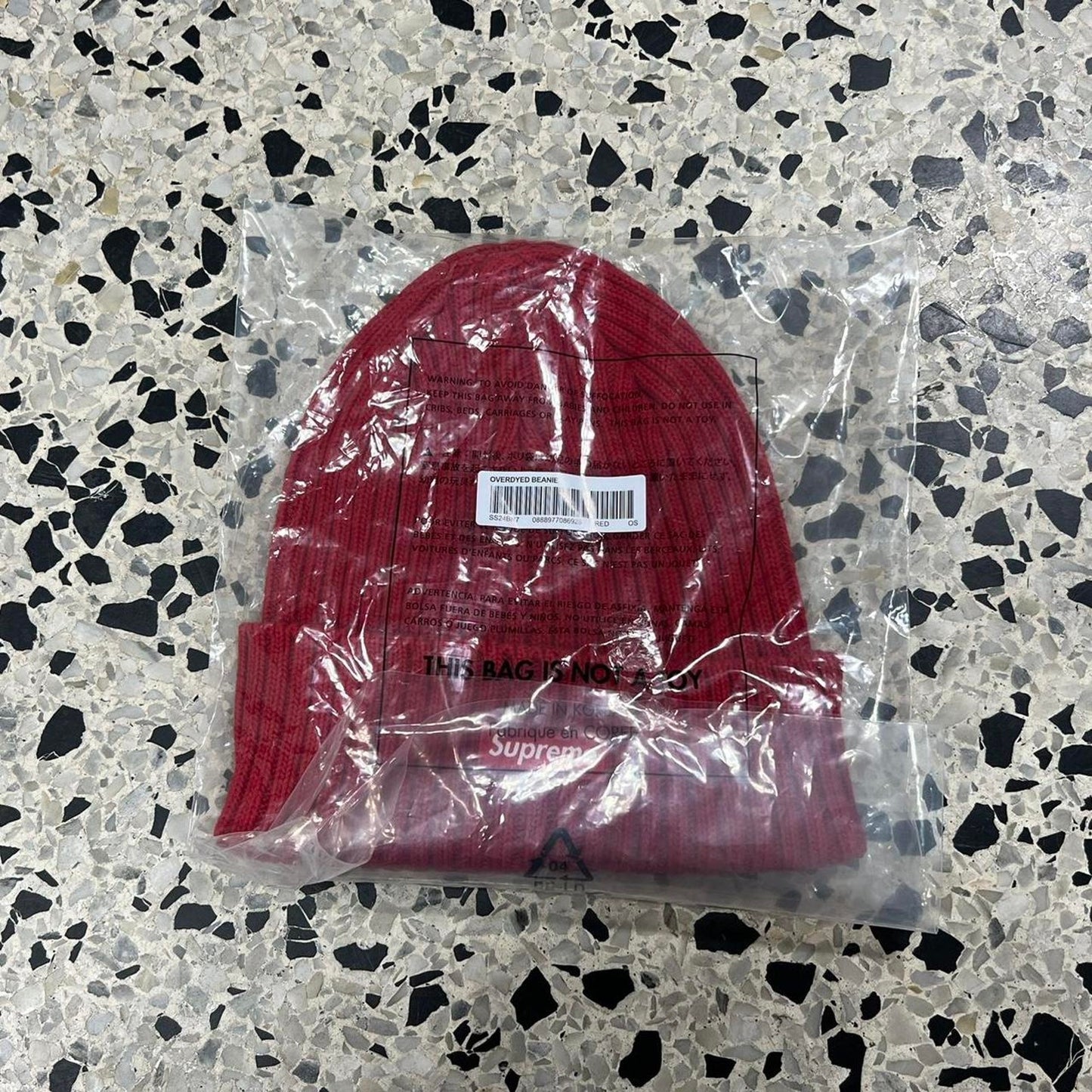 SUPREME SS 24 RED BEANIE: