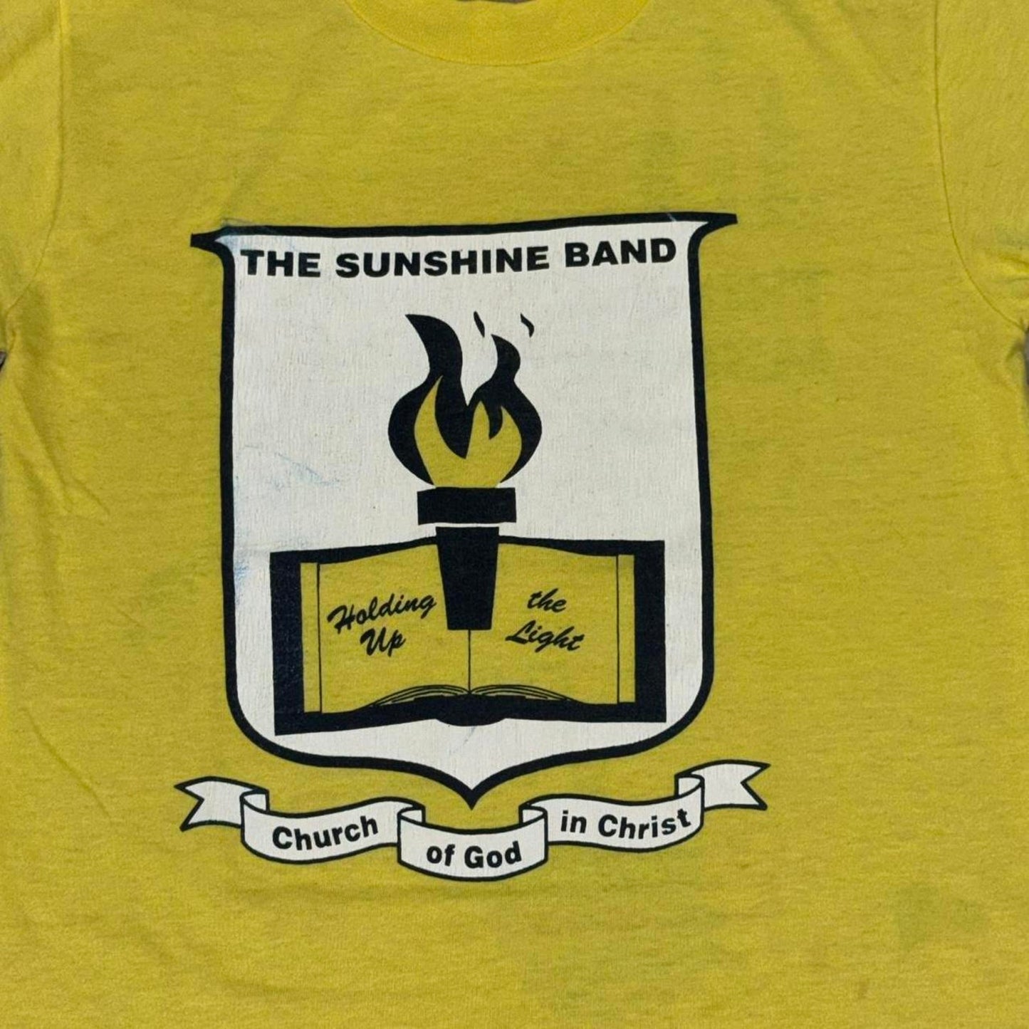 VINTAGE 90S SINGLE STITCH THE SUNSHINE BAND RELIGIOUS TEE: