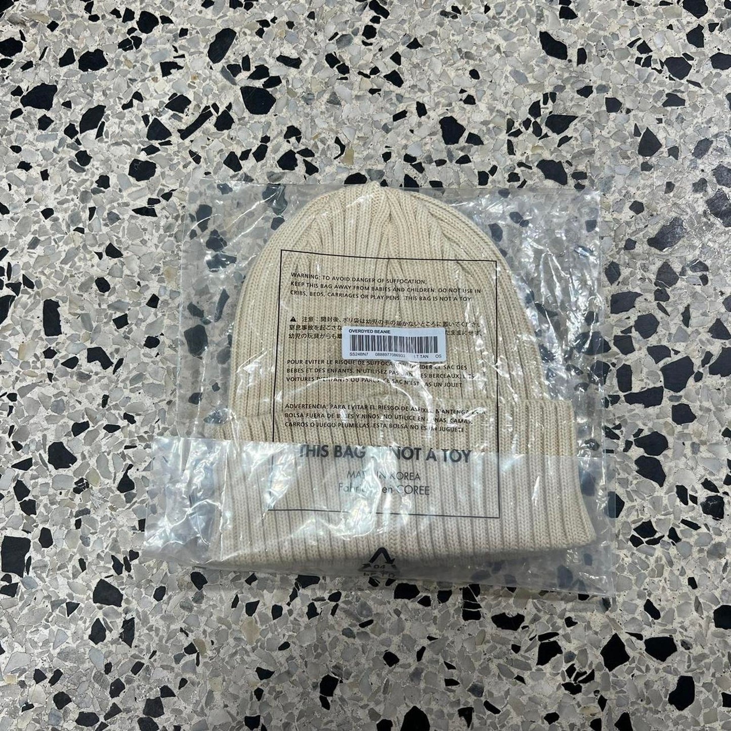 SUPREME SS 24 TAN OVERDYED BEANIE: