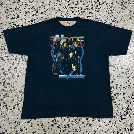 VINTAGE Y2K NSYNC 2002 CELEBRITY TOUR MERCH TEE: