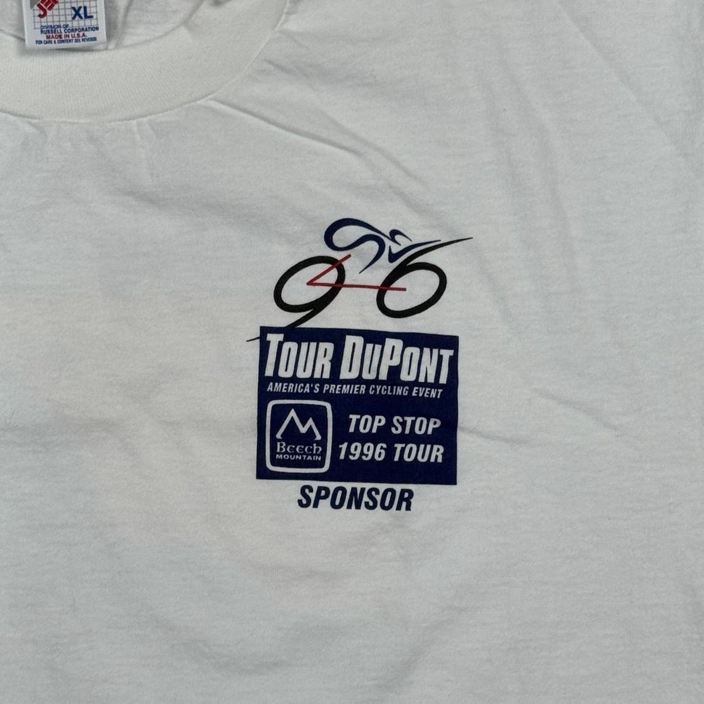VINTAGE 90S TOUR DUPONT 1996 LEGEND ROAD RACE SPONSOR TEE: