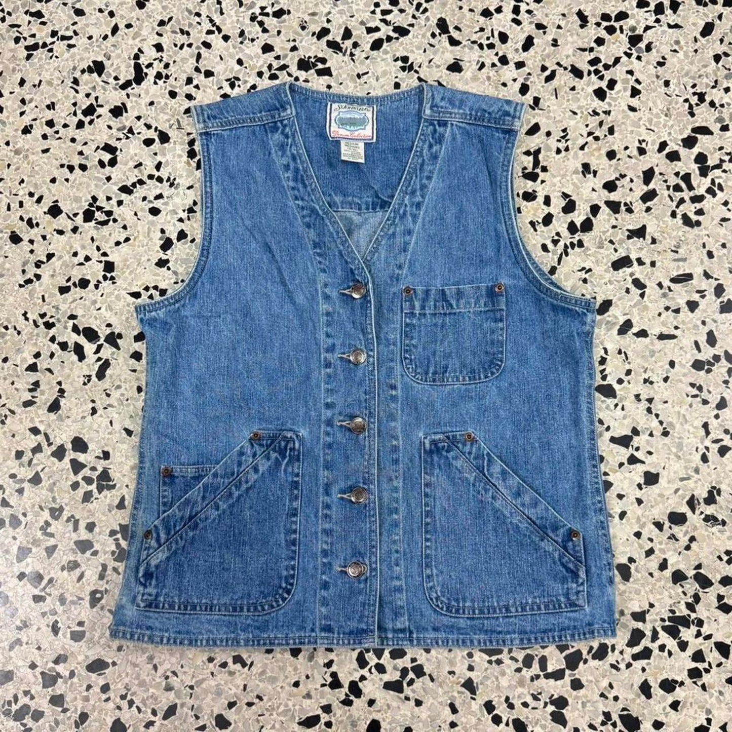VINTAGE ST. JOHN’S BAY DENIM VEST:
