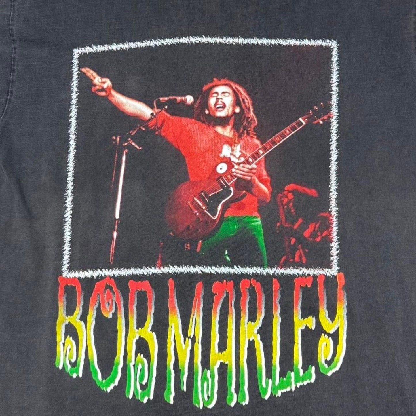 VINTAGE Y2K ZION ORIGINAL RUDE BWOY BOB MARLEY IN CONCERT TEE: