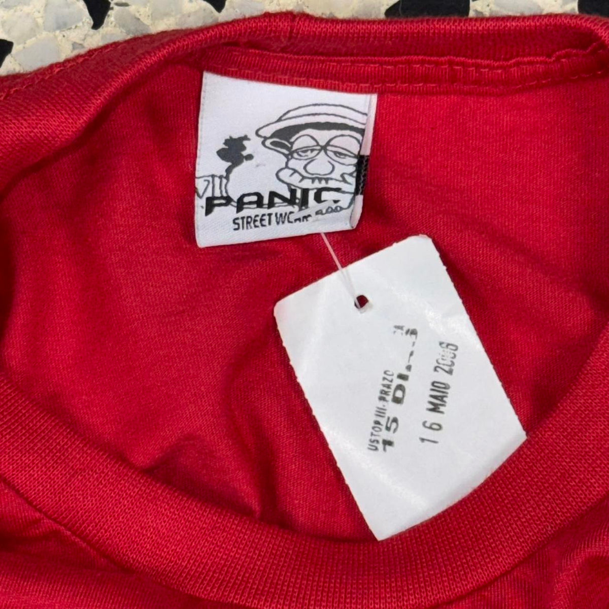 VINTAGE Y2K PANIC URBAN STREETWEAR DOUBLE SIDED SKATEBOARD TEE: