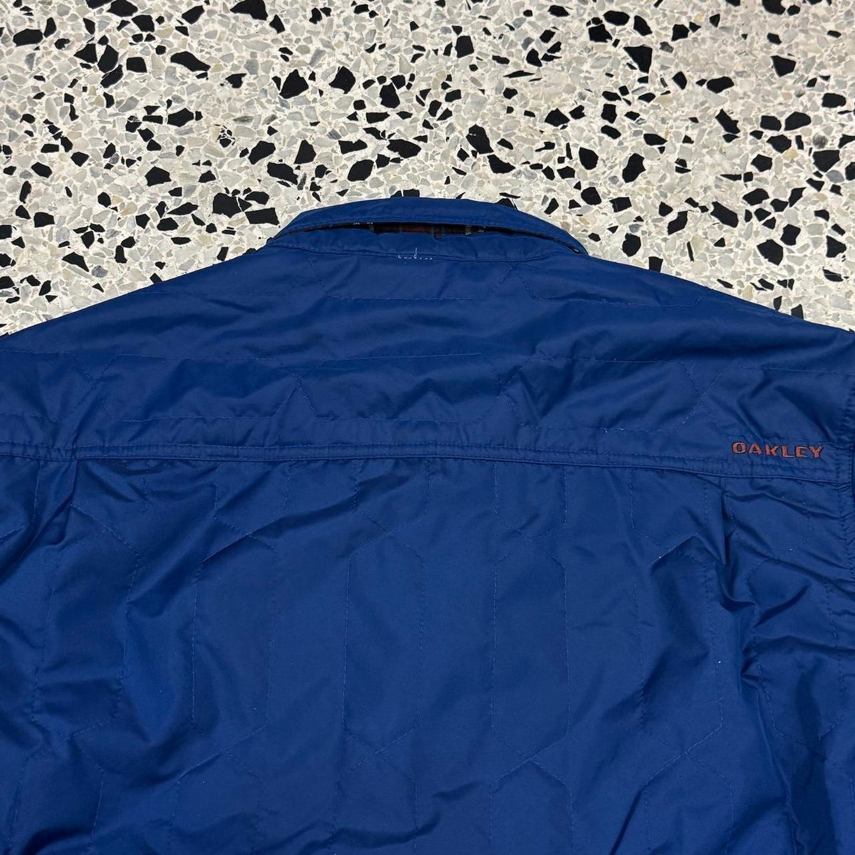 VINTAGE 90S Y2K OAKLEY REVERSIBLE FLANNEL OVERSHIRT JACKET: