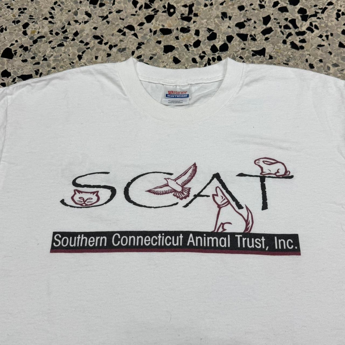 VINTAGE Y2K S.C.A.T. SOUTHERN CONNECTICUT ANIMAL TRUST ANIMAL ADOPTION TEE:
