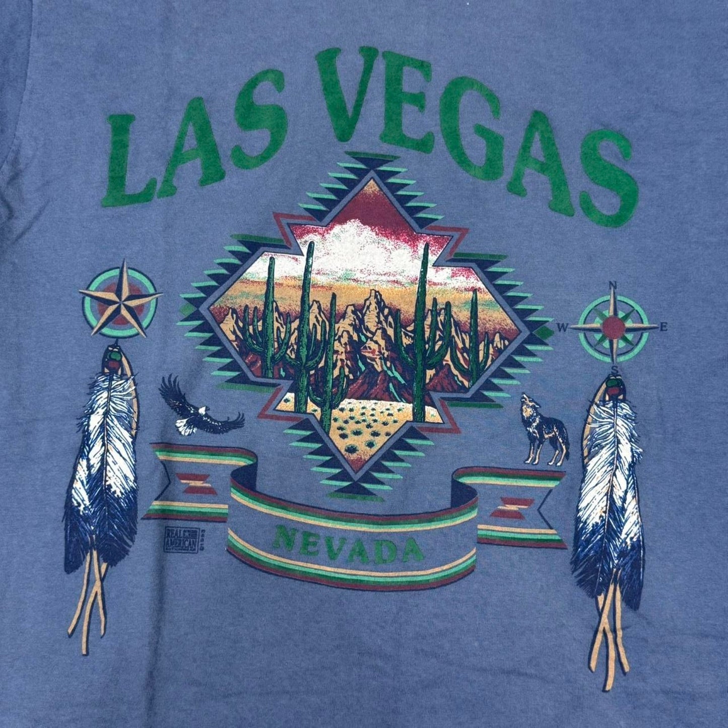 VINTAGE 90S SINGLE STITCH LAS VEGAS REAL AMERICAN TOURIST TEE: