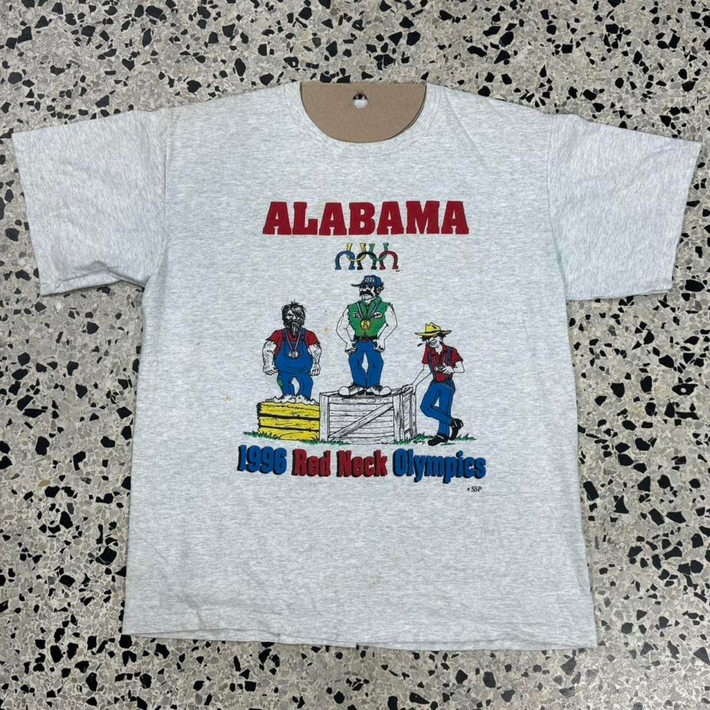 VINTAGE 90S SINGLE STITCH 1996 ALABAMA REDNECK OLYMPICS TEE: