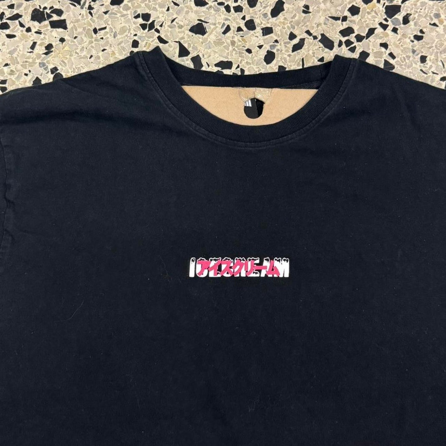 ICE CREAM JAPANESE LOGO ANIME GIRL GRAPHIC TEE: