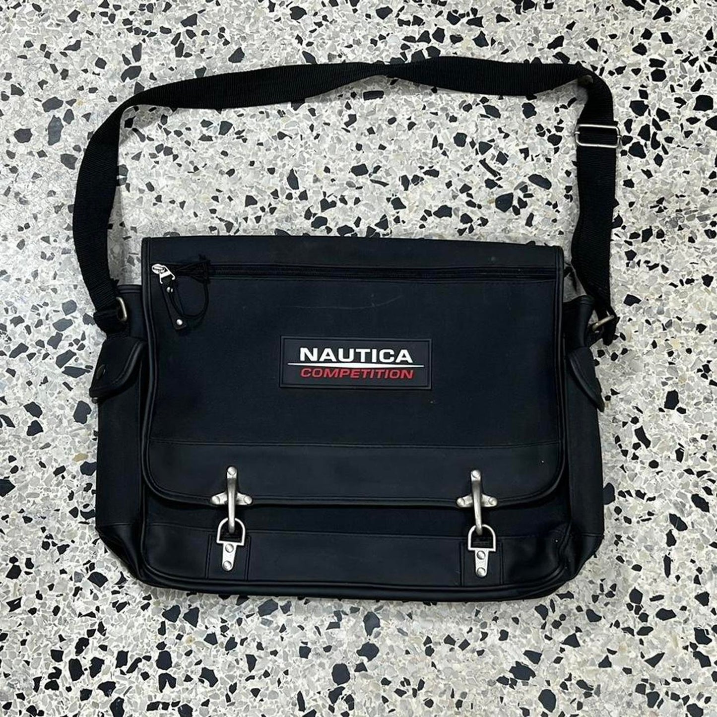 VINTAGE Y2K NAUTICA COMPETITION DOUBLE CLASP SIDE BAG: