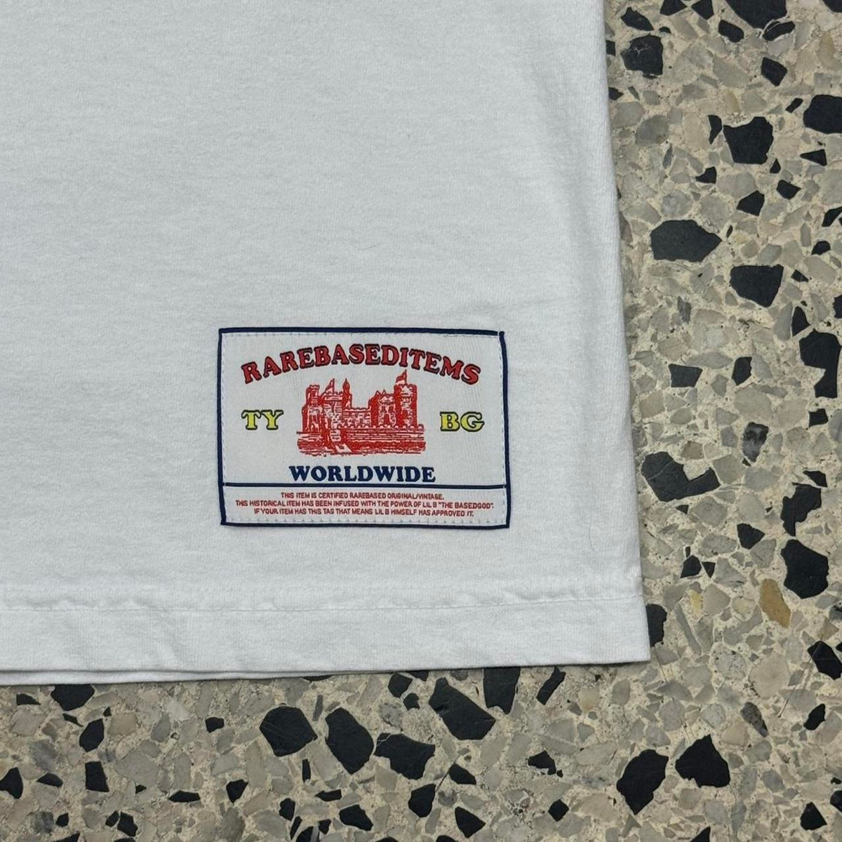 LIL B THE BASED GOD BASEDWORLD CLOTHING RED FLAME ALBUM COVER PROMO TEE: