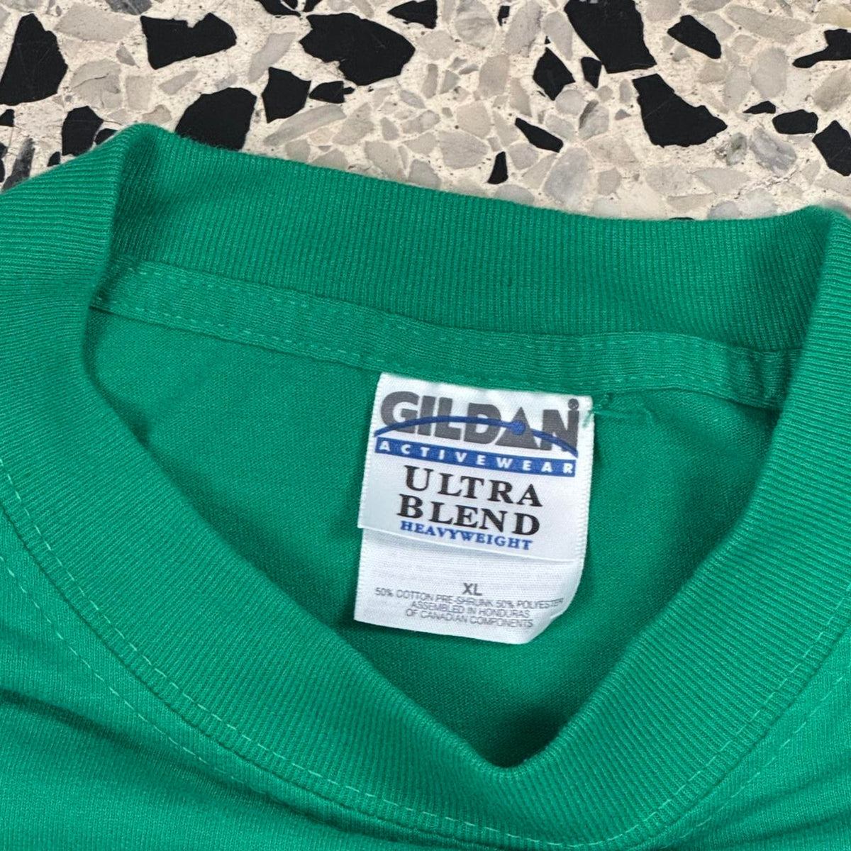 VINTAGE 90S Y2K TAKE YOUR TOP OFF FUNNY DOUBLE SIDED GREEN TEE: