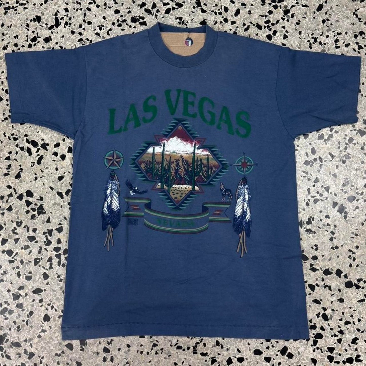 VINTAGE 90S SINGLE STITCH LAS VEGAS REAL AMERICAN TOURIST TEE: