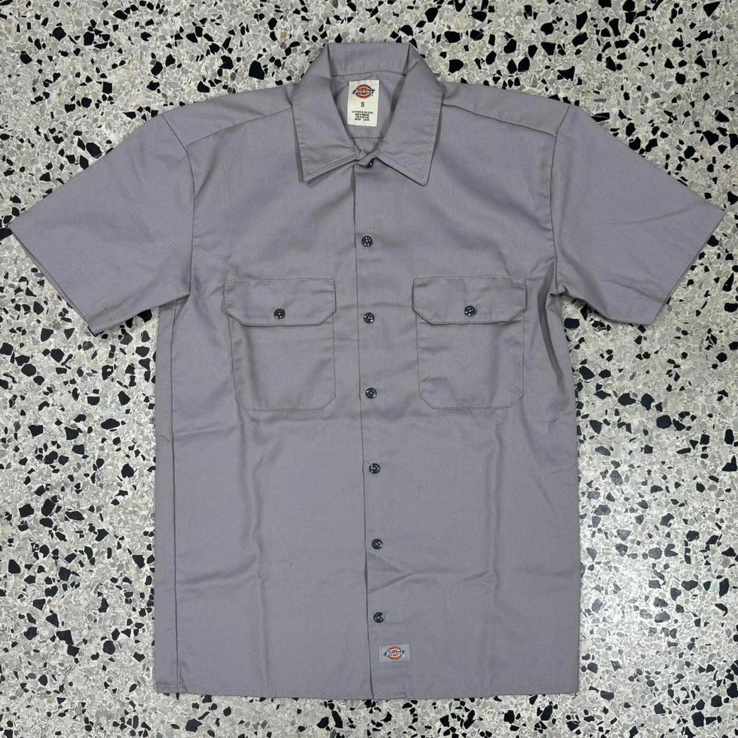 VINTAGE Y2K DICKIES ESSENTIAL SILVER GRAY WORK SHIRT: