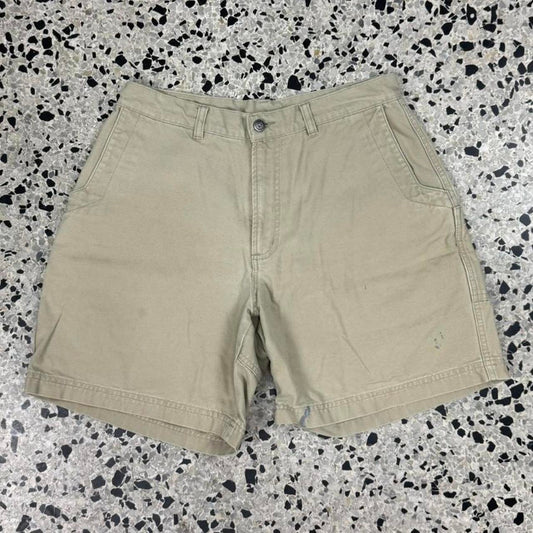 VINTAGE 90S Y2K PATAGONIA KHAKI BEIGE WORK SHORTS: