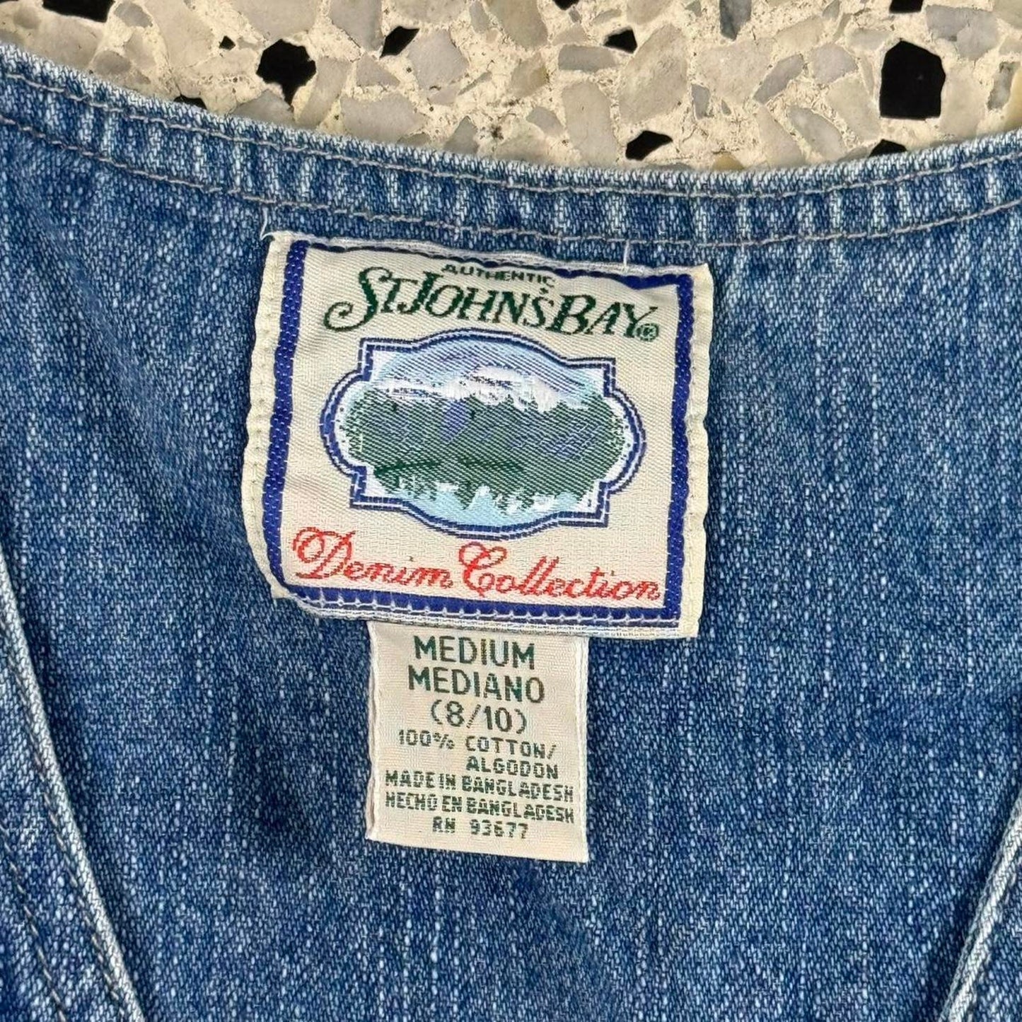 VINTAGE ST. JOHN’S BAY DENIM VEST: