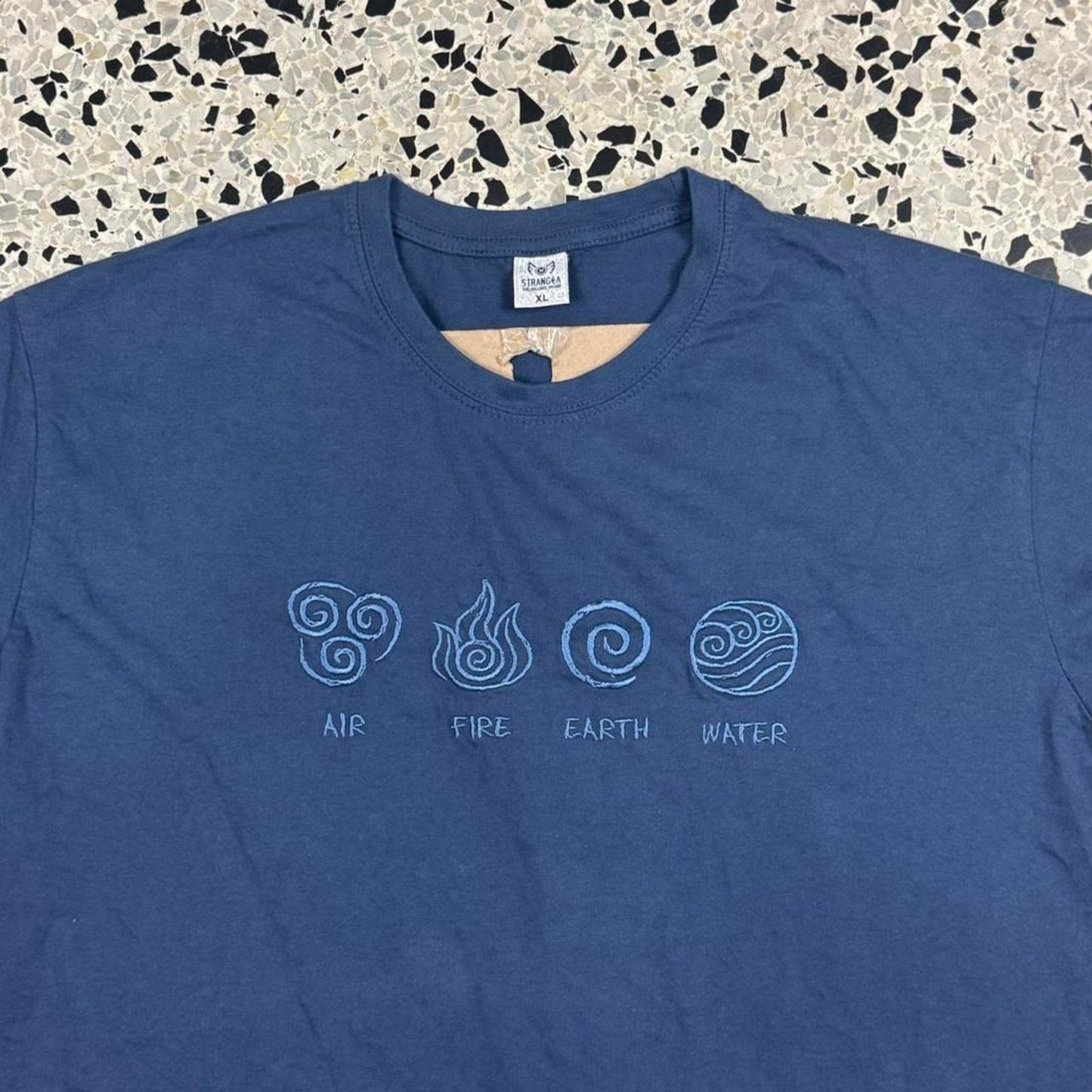 VINTAGE Y2K AIR FIRE EARTH WATER AVATAR THE LAST AIRBENDER EMBROIDERED TEE: