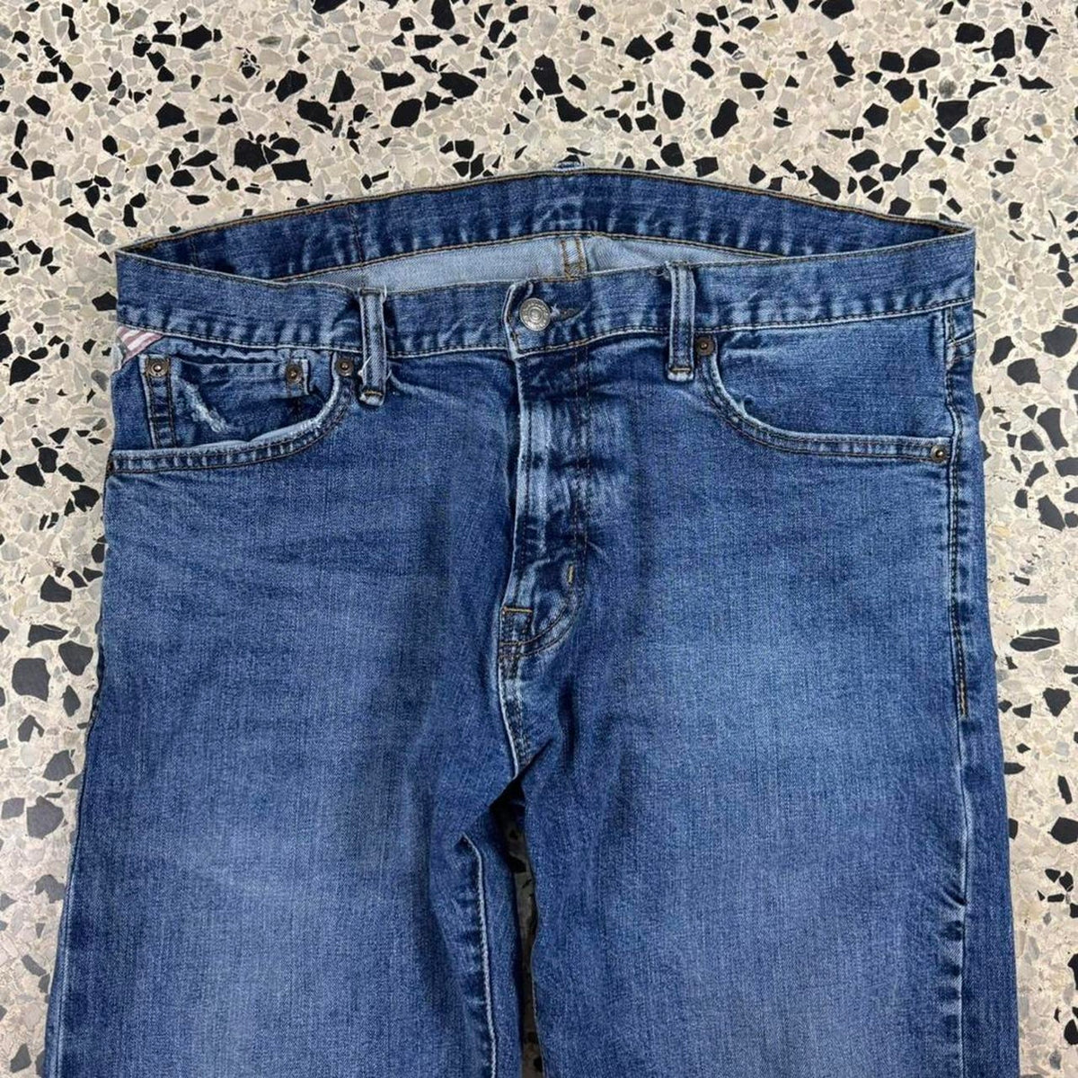 VINTAGE Y2K RALPH LAUREN DENIM & SUPPLY AMERICAN FLAG STRAIGHT DENIM JEANS: