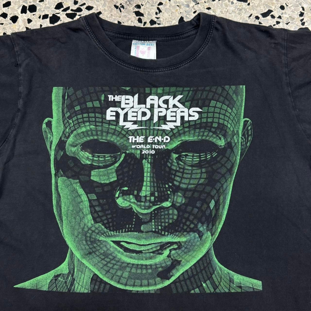 VINTAGE Y2K 2010S THE BLACK EYED PEAS THE END WORLD TOUR DOUBLE SIDED TEE: