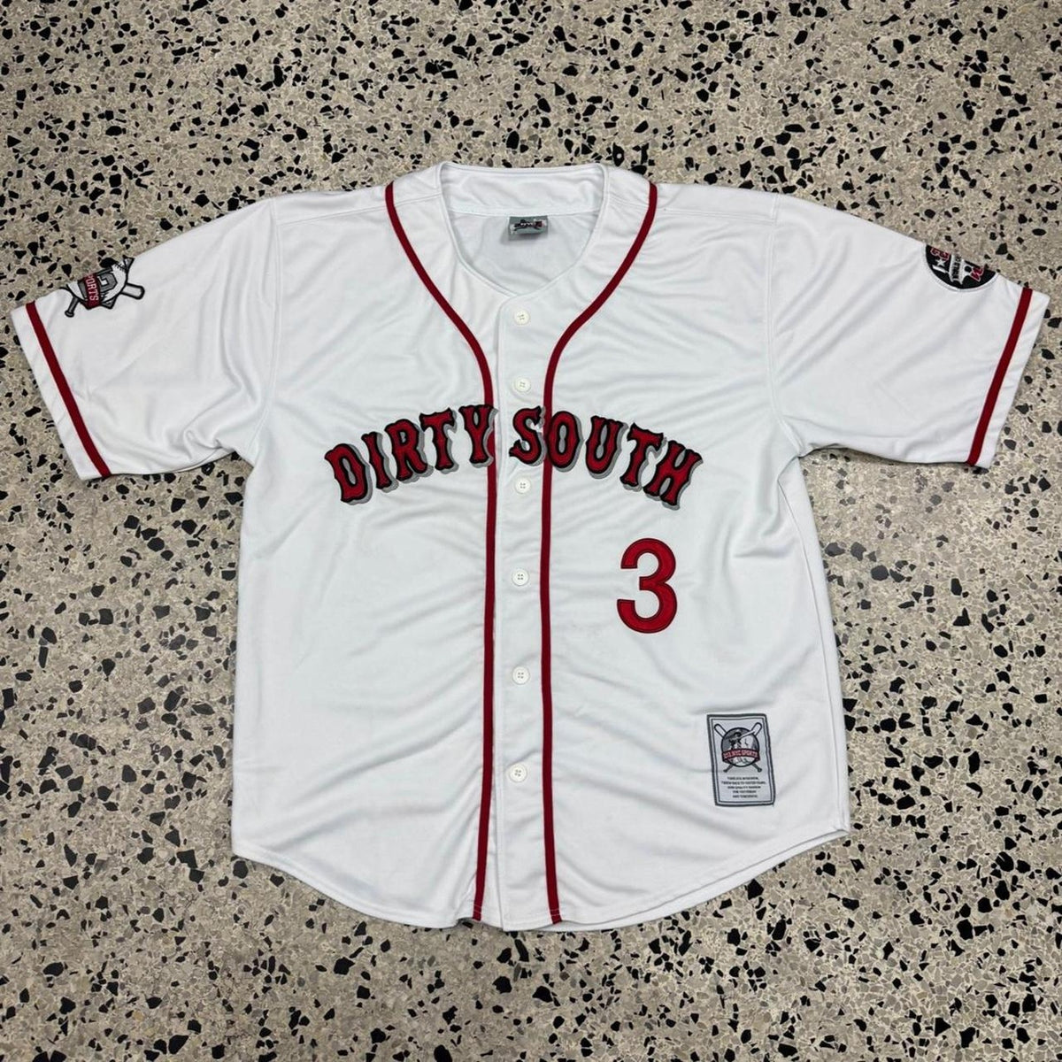 VINTAGE Y2K 212 NYC SPORTS DIRTY SOUTH 3 BASEBALL JERSEY: