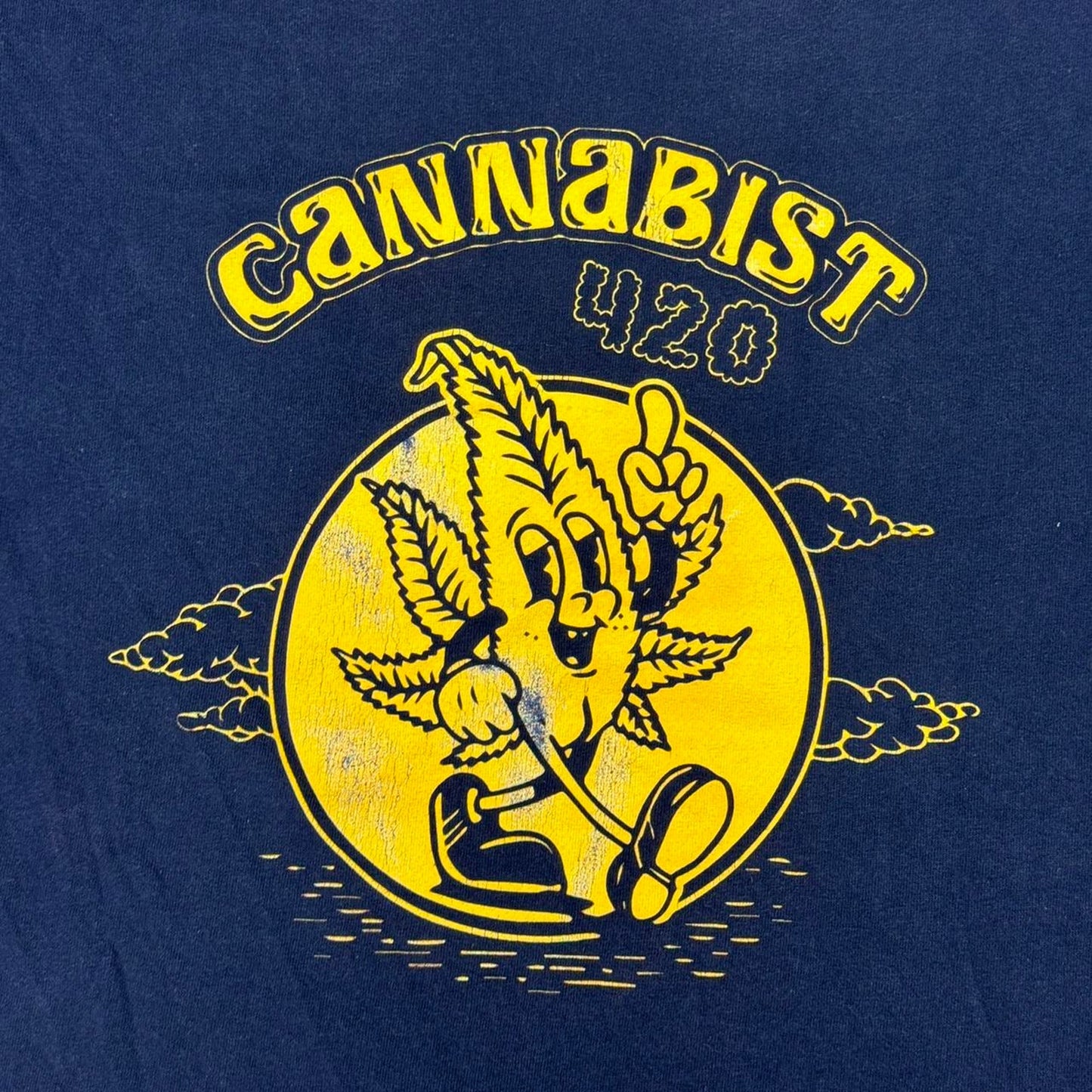 VINTAGE Y2K CANNABIST 420 BUD MASCOT TEE: