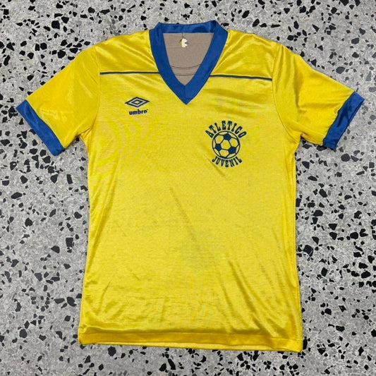VINTAGE 80S 90S UMBRO POLYESTER ATLETICO JUVENIL 5 JERSEY: