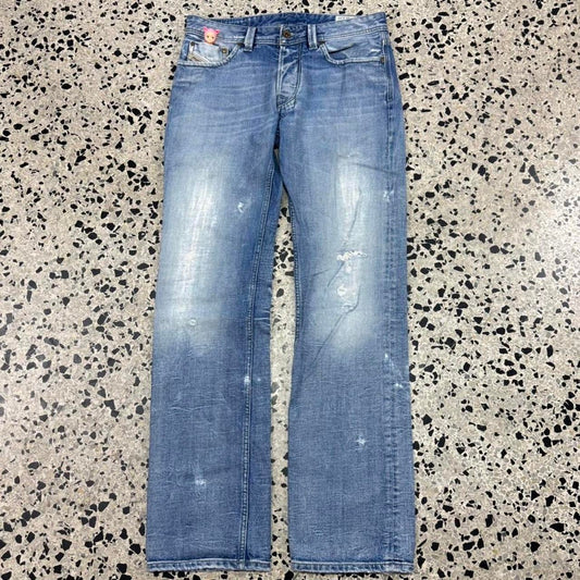 VINTAGE Y2K THRASHED DIESEL INDUSTRY LARKEE DENIM JEANS: