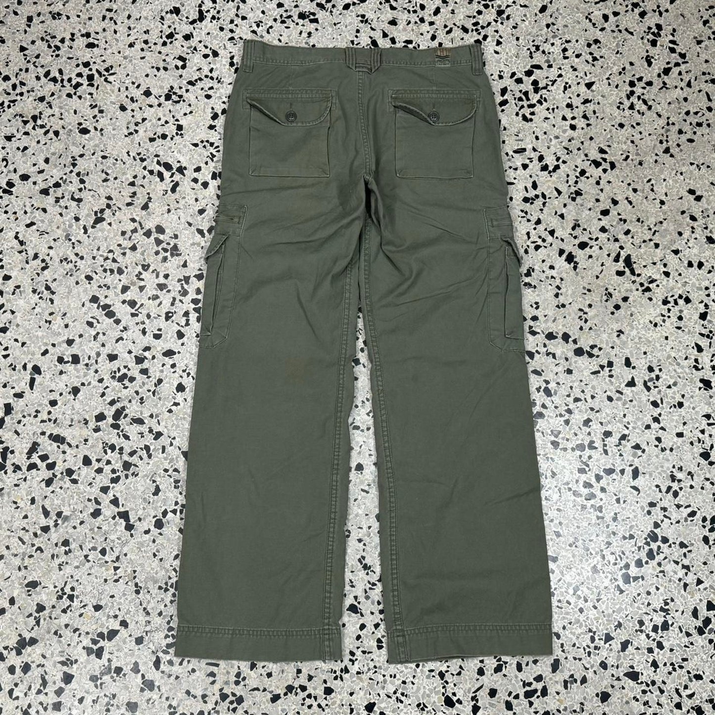 VINTAGE Y2K LUCKY BRAND UNISEX OLIVE CARGO PANTS: