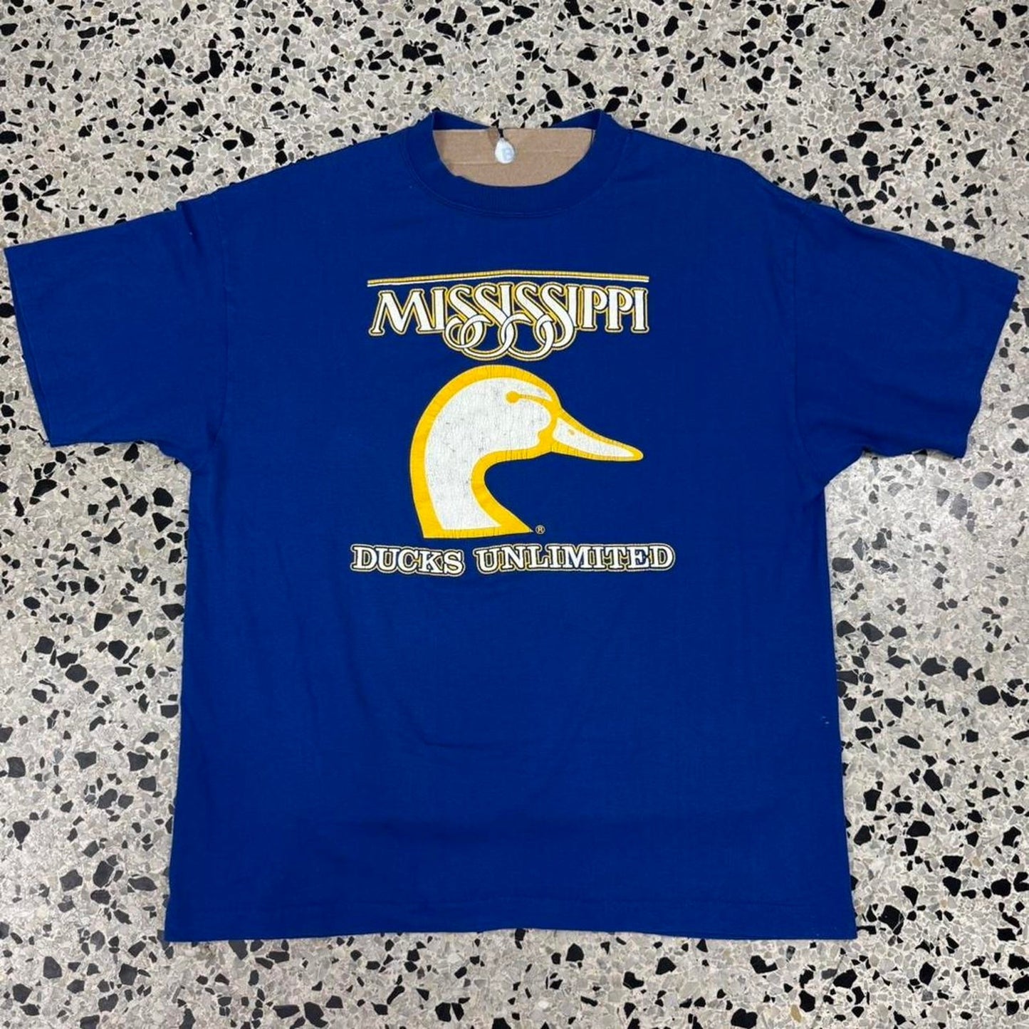 VINTAGE 90S SINGLE STITCH MISSISSIPPI DUCKS UNLIMITED LOGO TEE: