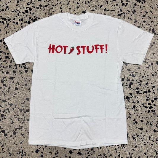 VINTAGE Y2K HOT STUFF CHILI PEPPER FUNNY COMEDY TEE: