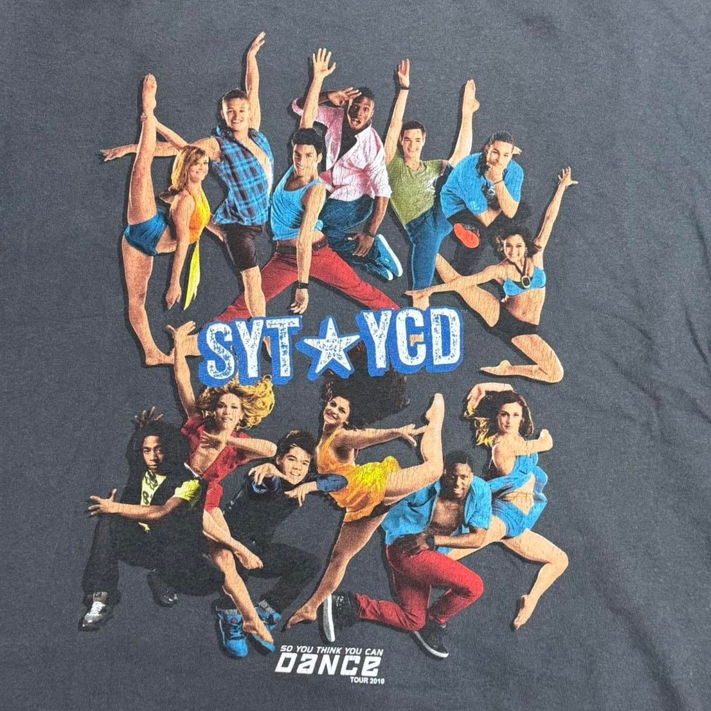 VINTAGE Y2K 2010 SO YOU THINK YOU CAN DANCE TOUR DOUBLE SIDED TEE:
